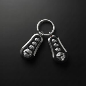 Premium Car Key Cover – 4 Button Key Case with Stylish Metallic Design